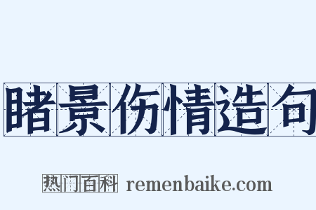 睹景伤情造句是什么意思的图片